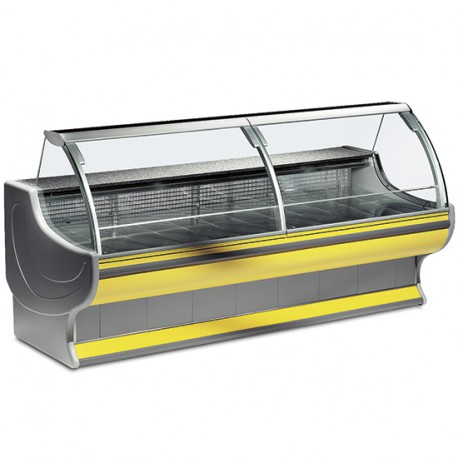 Comptoir réfrigéré statique avec vitre curbe, +4 °C/+6 °C, 2500 mm