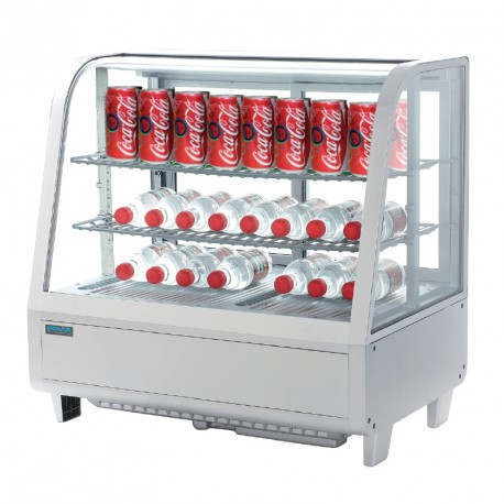 Vitrine réfrigérée de comptoir blanche 100L Polar