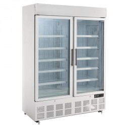 Vitrine réfrigérée négative deux portes avec bandeau lumineux Polar 920L