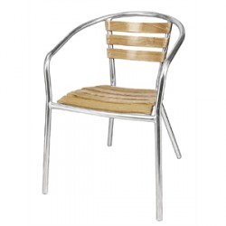 Bolero Aluminium Stacking Chairs (Pack of 4)