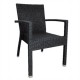 Bolero Wicker Side Chairs Charcoal
