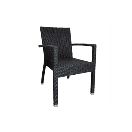 Bolero Wicker Side Chairs Charcoal