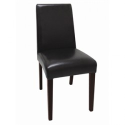 Bolero Faux Leather Dining Chairs Dark Brown
