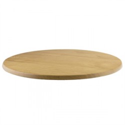 Werzalit Round Table Top Planked Beech 600mm