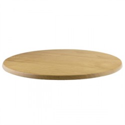 Werzalit Round Table Top Planked Beech 600mm