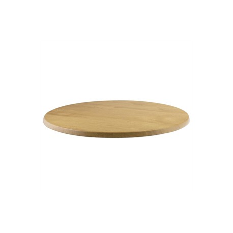 Werzalit Round Table Top Planked Beech 600mm