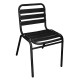 Bolero Stacking Bistro Armchairs Black