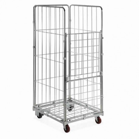 chariot roll container avec 1 base, 2 ridelles, 2 courroies