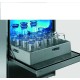 Lave-verres professionnel inox panier carre 400x400 mm