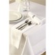 Nappe blanche bande de satin