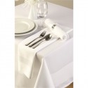 Nappe blanche bande de satin Gastro