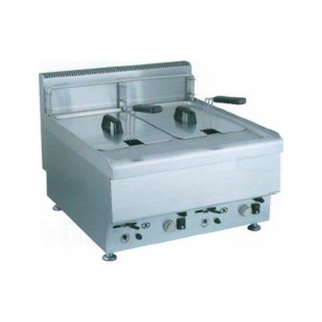Friteuse à gaz 2*10 litres ( 13,8 kW )