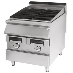 Grill professionnel à vapeur double, zone de cuisson en fonte, à gaz - Série 700