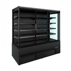 Vitrine en bois réfrigérée pour le vin, 2 portes, capacité 120+48 bouteilles